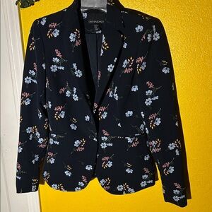 Cynthia Rowley Black Blazer with Floral Design